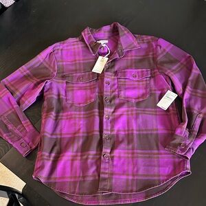Good American Plaid button down shirt